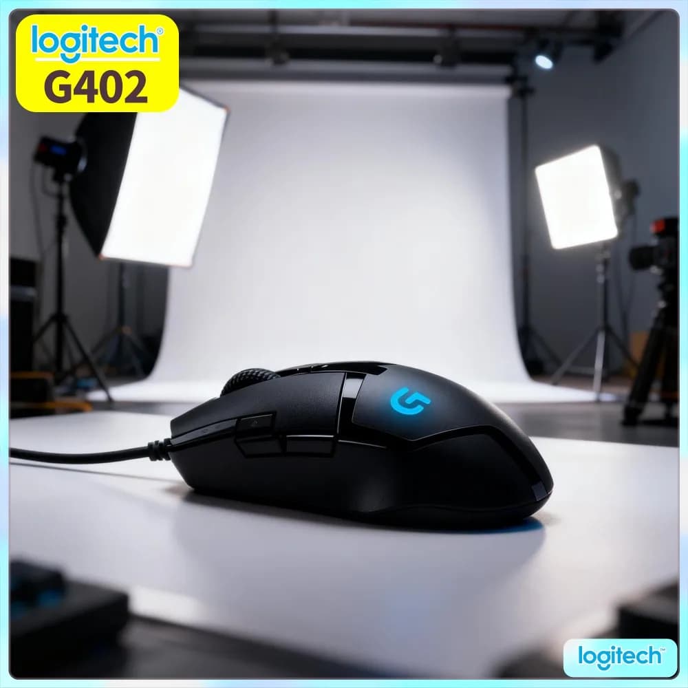 Logitech G402 Hyperion Fury Gaming Mouse 8 Remappable Function Buttons 500 IPS Tracking For Notebook Mixed Gaming‑Office Usage