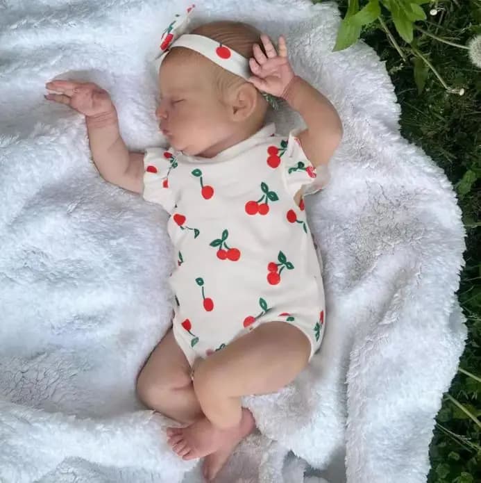NPK 19-inch Newborn Baby Doll Laura Reborn Realistic 3D Skin Hand-Painted Detailed Features Visible Veins Collectible Size