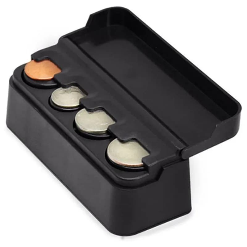 Monete per auto scatola di immagazzinaggio accessori interni tasca telescopica cruscotto monete custodia Organizer per auto contenitore in plastica