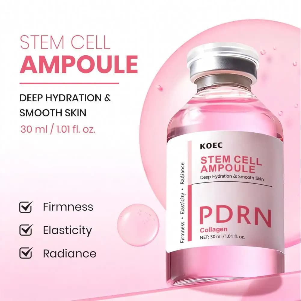 Siero al Collagene con Cellule Staminali PDRN per Idratazione e Rassodamento, Ampolla per Pelle Elastica e Liscia