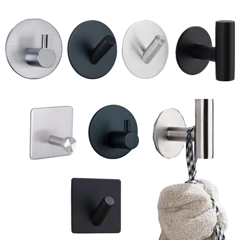 Stainless steel bathroom hanger hook self-adhesive wall hanger Hanger Hook hangers Clothes rack