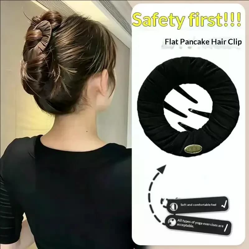 /HTF/Comfortable Circular Flat Hair Claw Clip No Pressure For Women Sleep Daily Hair Accessories