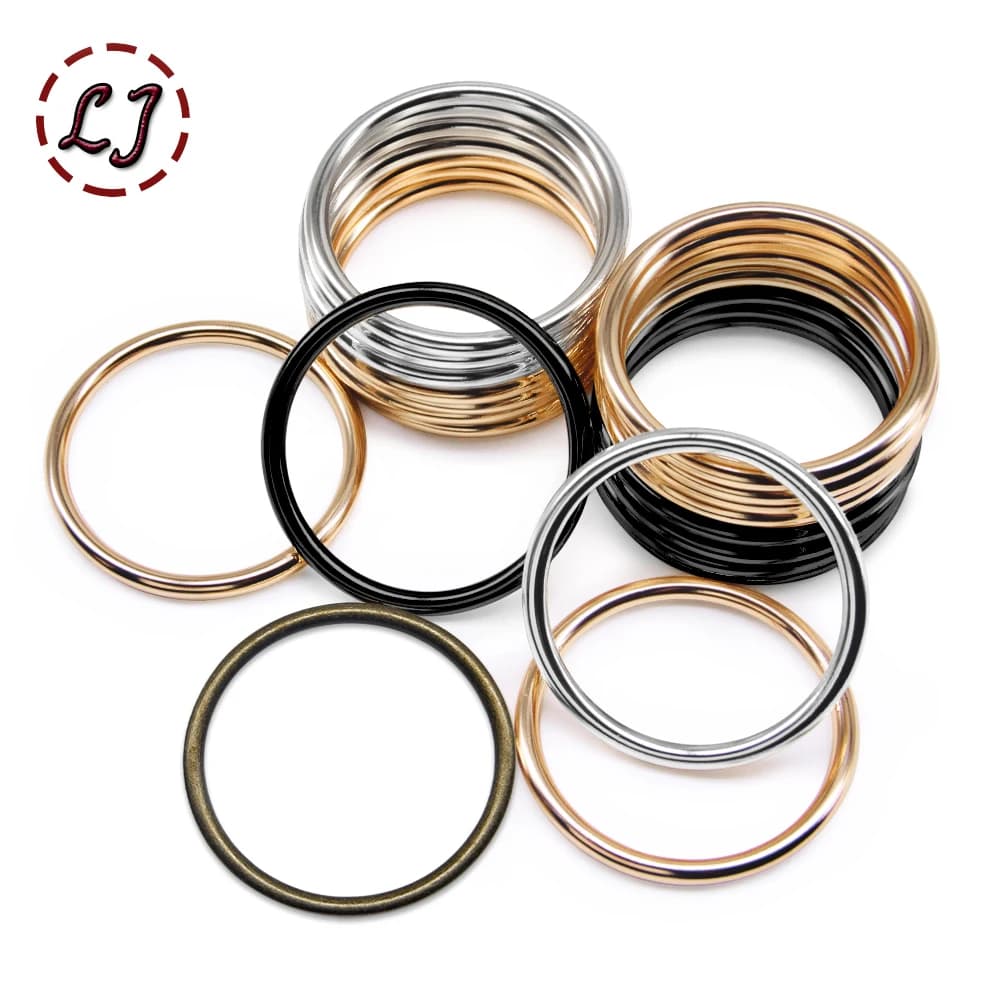 Nuovo 10 pz 58mm bronzo oro argento grande cerchio O anello connessione in lega di metallo per scarpe borse fibbie per cinture accessori fatti a mano fai da te
