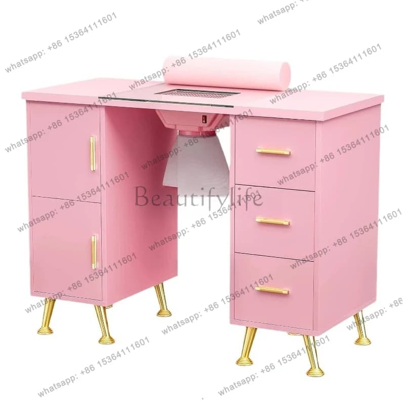 tavolo manicure singolo commerciale con aspirapolvere da polso tavolo manicure mobile in vetro