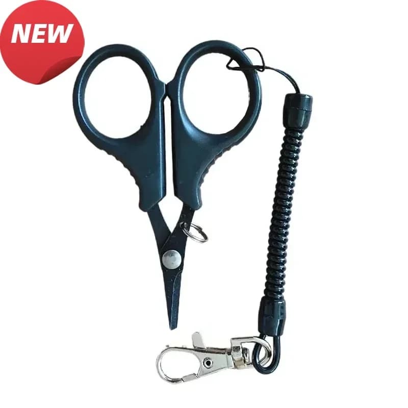 Small Fishing Line Cutter Lure Scissors with Lost Rope Various Colors Fishing Pony Scissors Braided Fish Tools
