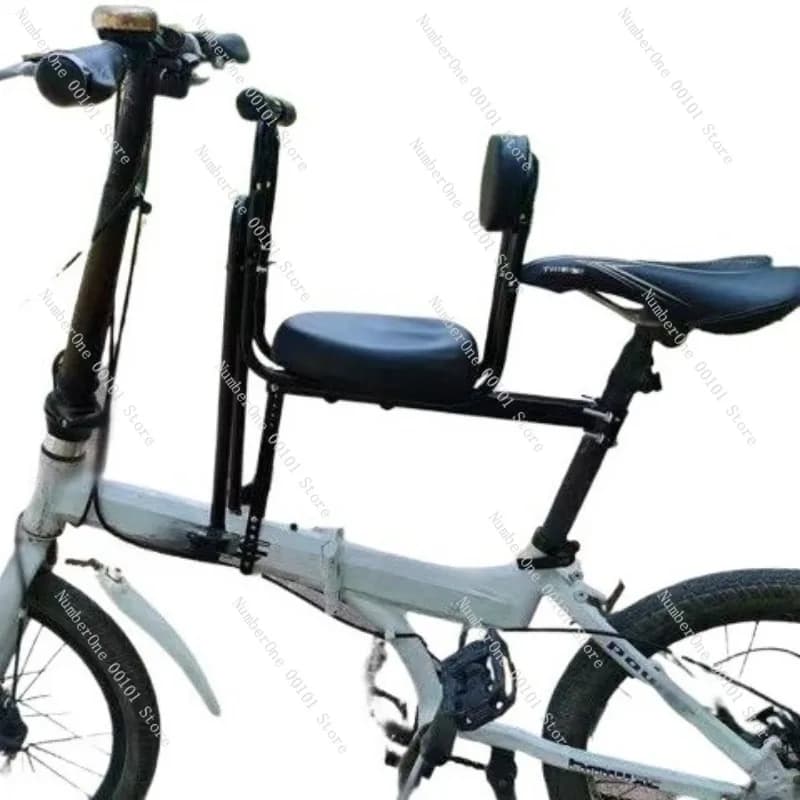 Seggiolino Anteriore per Bicicletta per Bambini, Seggiolino di Sicurezza per Bambini per Mountain Bike e Biciclette Pieghevoli, Sedia per Bambini Completamente Chiusa e Regolabile