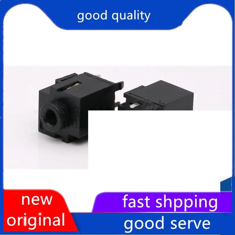 10 pz nuovo originale PJ-345D breve walkie talkie base jack audio interruttore presa di alimentazione per cuffie a 4 pin 3,5 mm