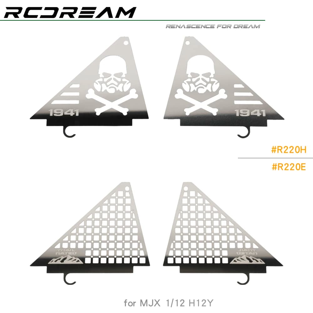 MJX H12Y 1/12 RC Auto Triangolo Laterale Finestra Net Decorazione Esterna Accessori di Controllo Remoto Arrampicata Auto Parti di Modifica