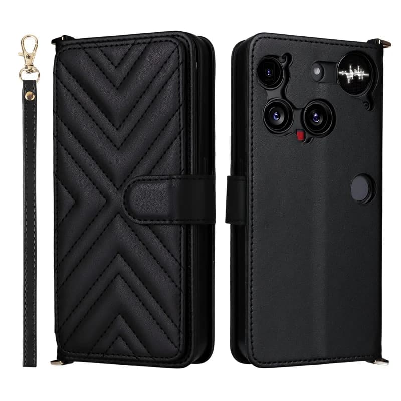 For Nothing Phone 3 Cordino a tracolla Portafoglio Porta carte Solt Custodia per Nothing Phone 3 Porta carte Borsa RFID Custodia antiurto