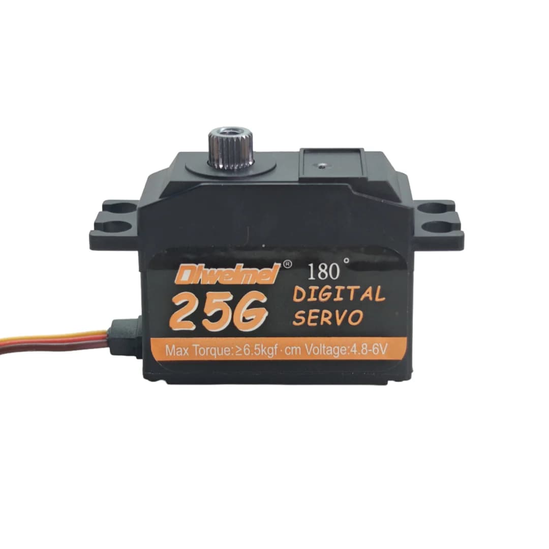 25g Servo 180° Digital Servo Metal Gear High Torque 4.8V-6.0V 5kg-6.5kg for RC Airplane Car Boat Robot Helicopter-Dlweimei