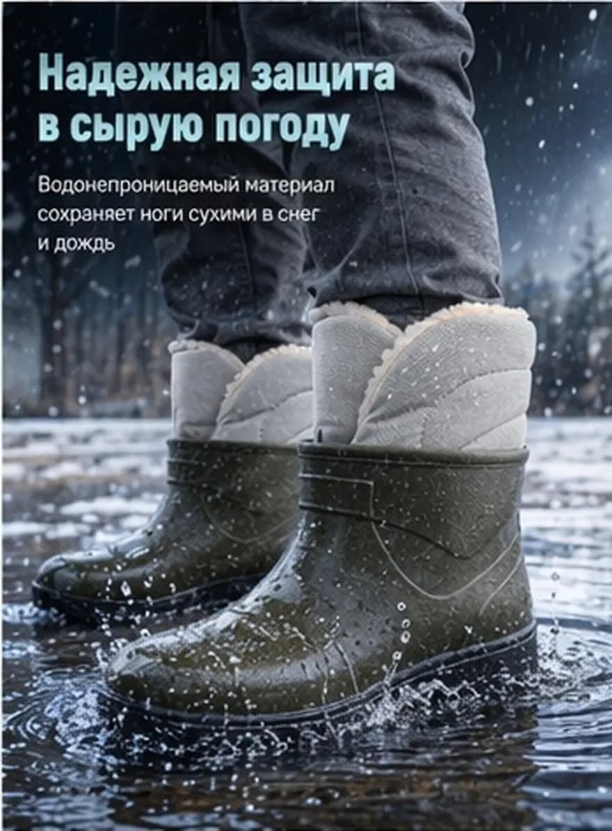 1Pair Winter Insulated Boot Liners Rainproof Waterproof Snow Boot Socks Hiking Fishing Walking Size 43 Insulated Hunting Socks