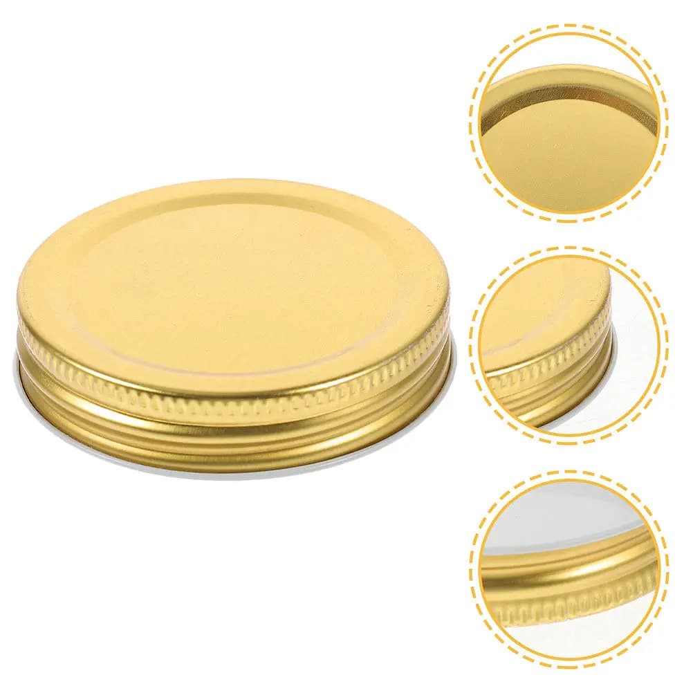 10Pcs Tinplate Regular Mouth Jar Lids 70Mm Airtight Canning Lids for Jam Jellies Pickles Honey Yogurt Pudding Dried Fruits