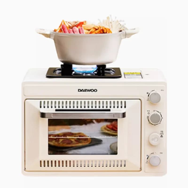 Outdoor oven, portable windproof gas oven, multi-functional outdoor camping cooker, barbecue