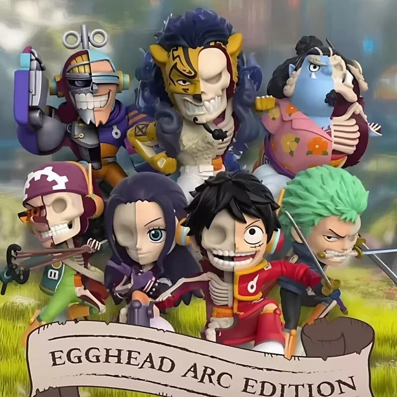 MightyJaxx Anime One Piece Semi Dissection Blind Box Toy Luffy Zoro Usopp Figures Semi-skeleton Model Collection Ornaments Gift