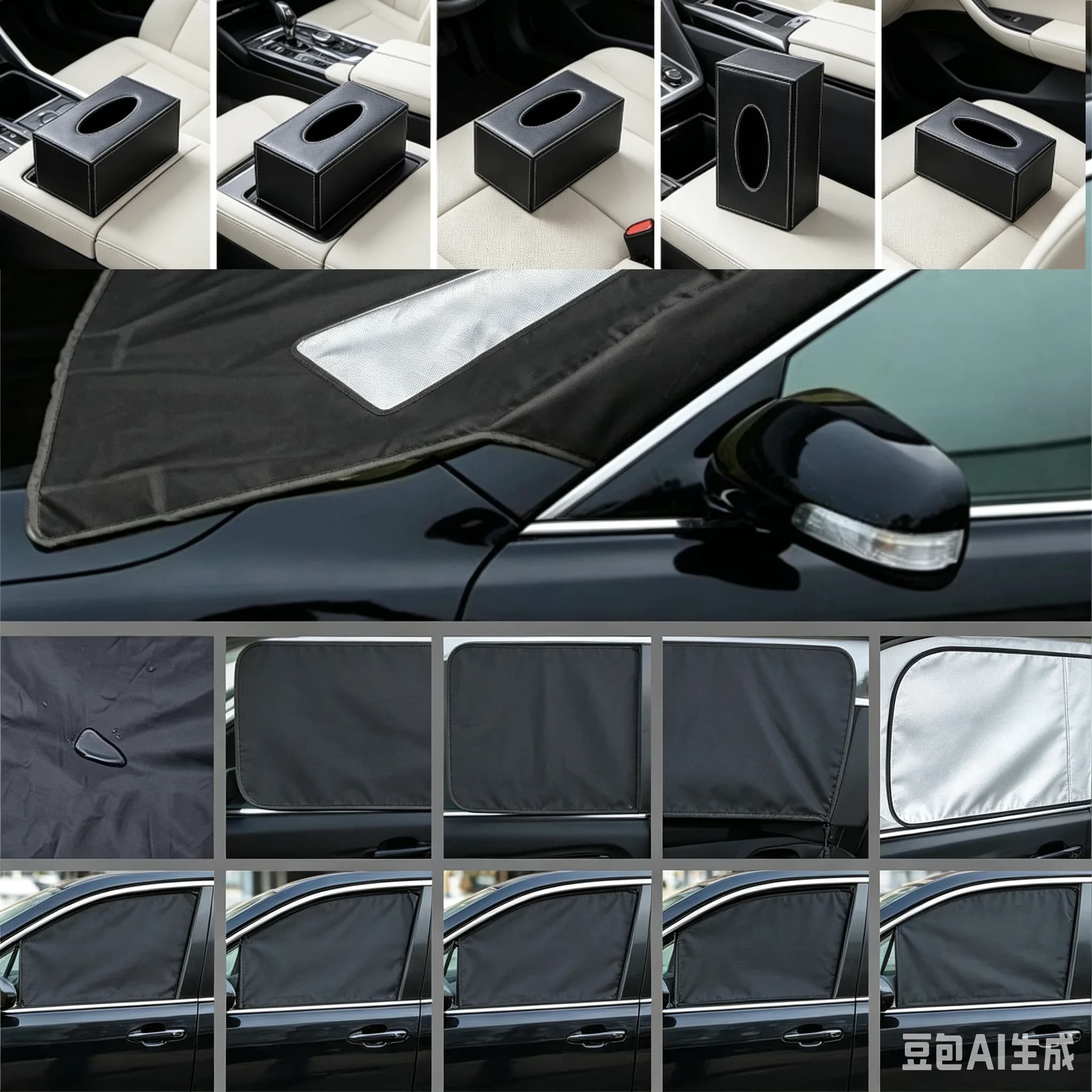 Car Truck Windshield Snow Cover Ice Frost Sun Shade Magnetic Protector