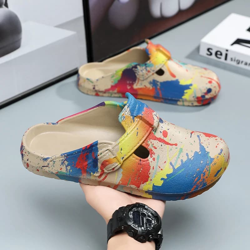 Pantofole Eva di marca mezze scarpe in gomma per uomo donna zoccoli da giardino impermeabili scarpe da cuoco a punta chiusa ristorante cucina lavoro