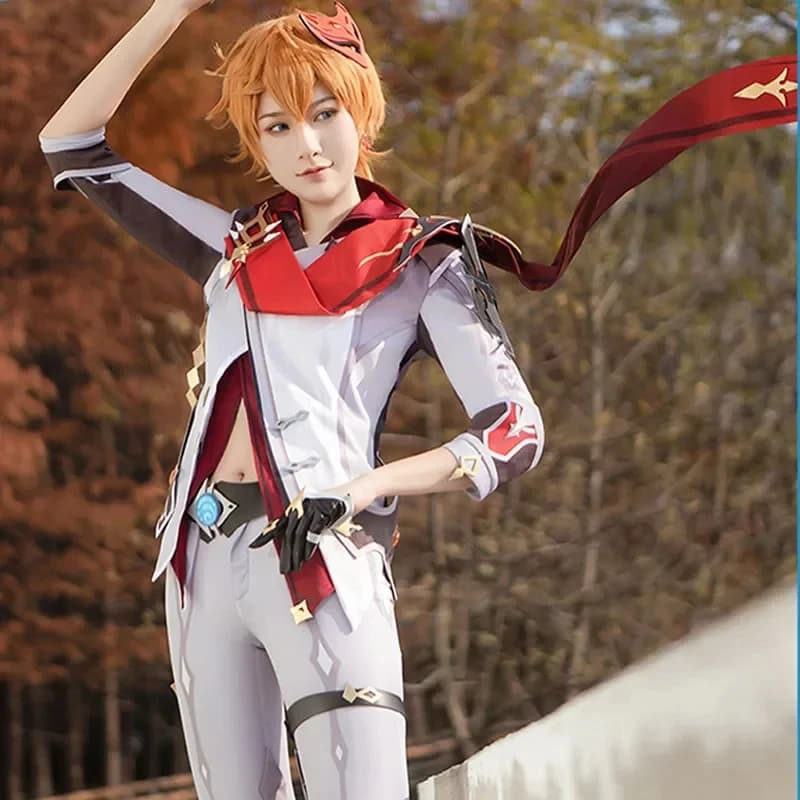 2026 Anime Game Genshin Impact Tartaglia Cosplay Costume Childe Full Set Wig Earrings Halloween Party 8V0K7