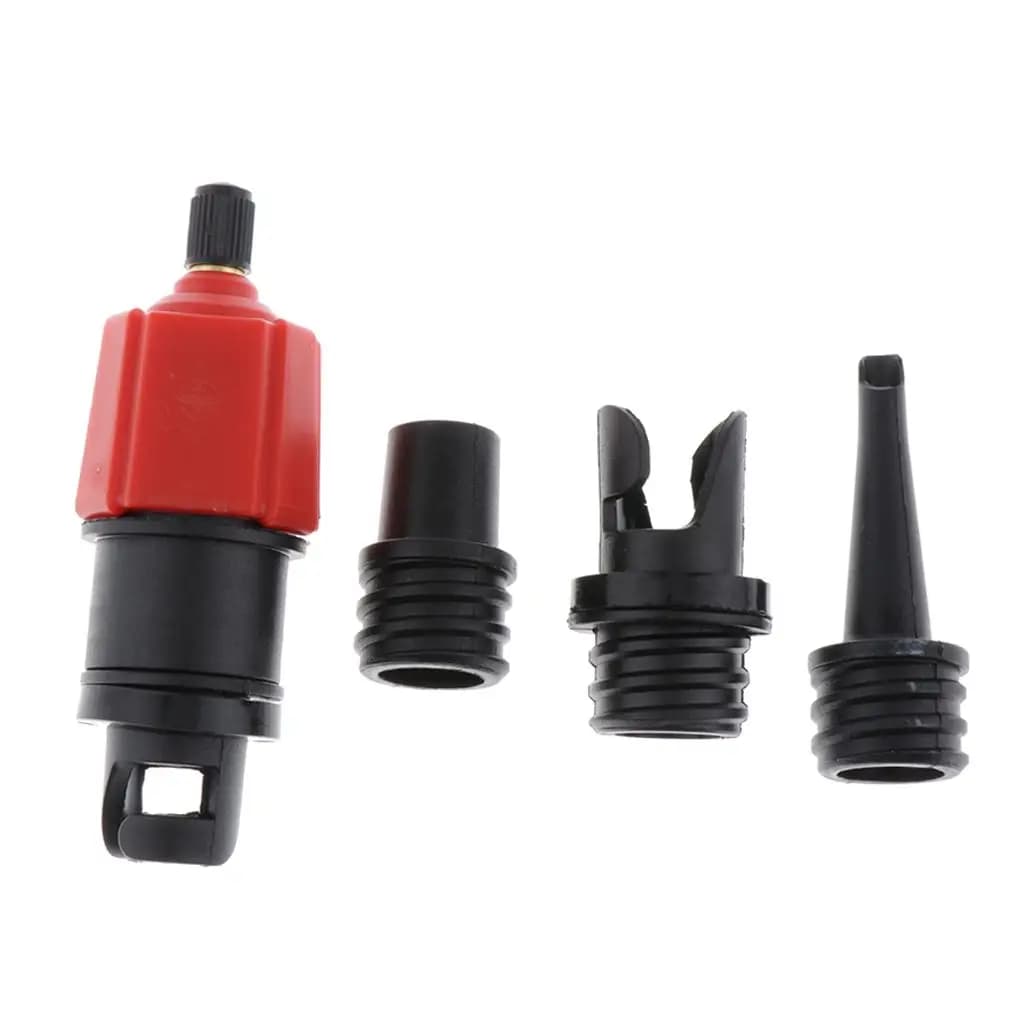 Adattatore per valvola dell'aria con quattro ugelli per kayak gonfiabile, canoa, barca, paddle board, anello per piscina e gonfiatore giocattolo