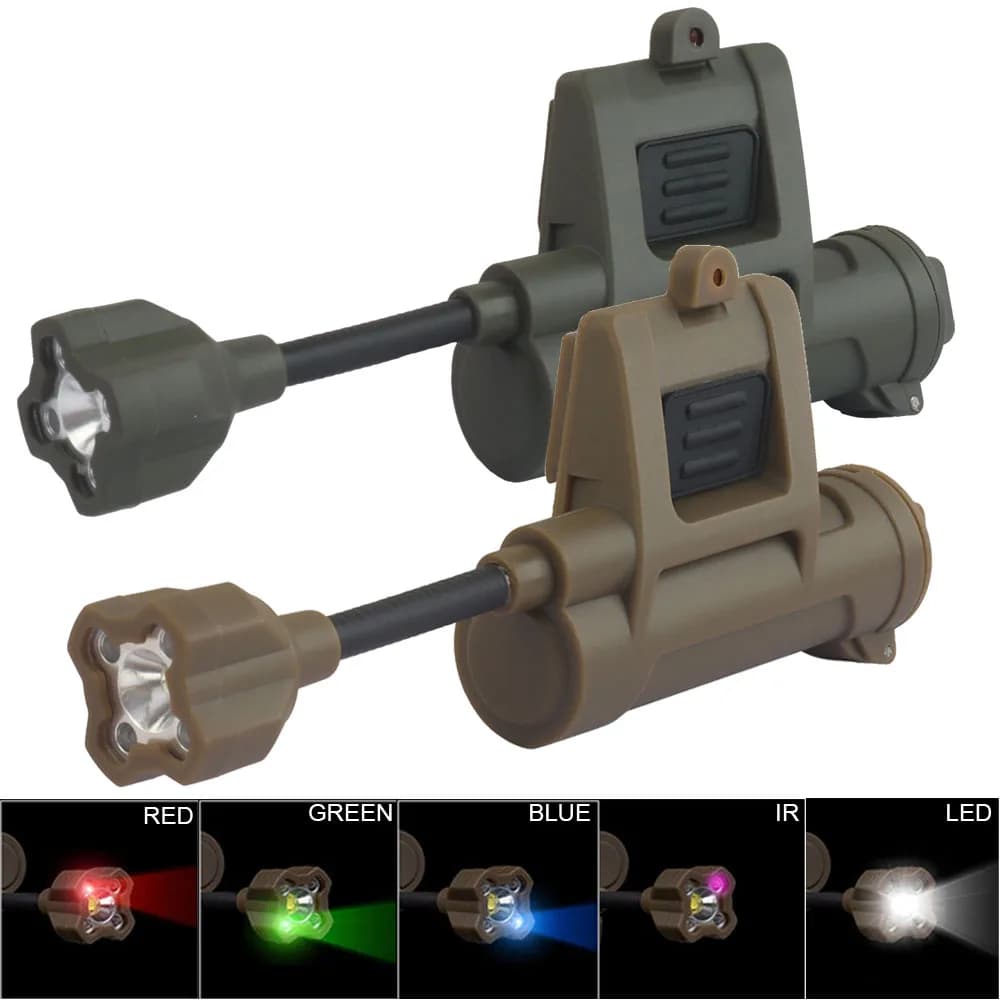 MPLS Tactical helmet lamp 4.0 Red/green/blue/white/white/ IR External Hunting Camping LED Flashlight Stroboscopic Light for cycling helmet