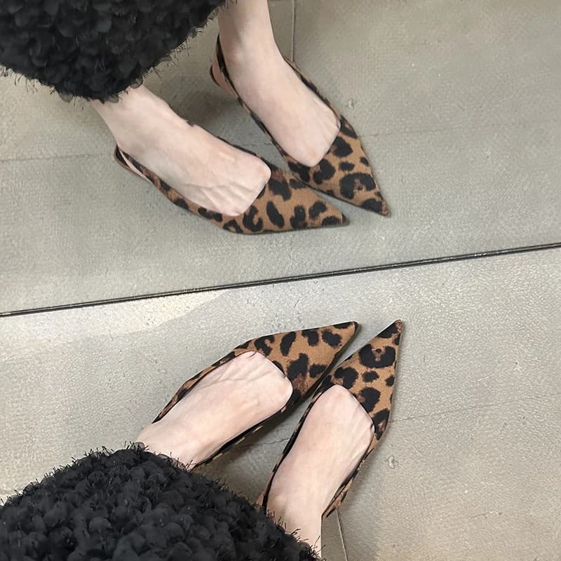 Nuovi Sandali Estivi 2026 Sexy con Stampa Leopardata e Tacco Basso, Scarpe da Donna Plus Size per Banchetti e Matrimoni, Sapatos Mulher