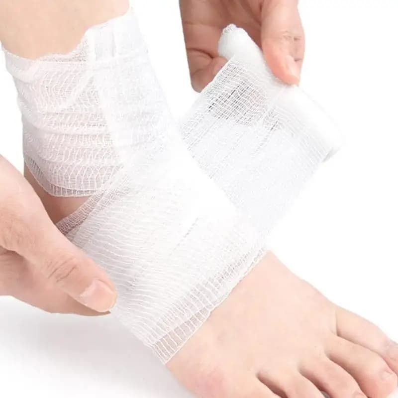 M5TC 10 rotoli garza cotone traspirante fasciatura da 13,12 piedi ciascuna fasciatura supporto atletico per supporto