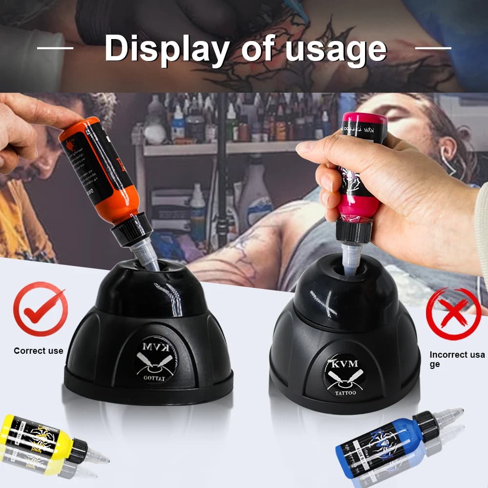KVM Mini Vortex Mixer Shaker Miscelatore di inchiostro per tatuaggi Shaker Shaker per inchiostro Vortex Shaker per smalto per unghie Agitatore per inchiostro per tatuaggi Forniture per tatuaggi