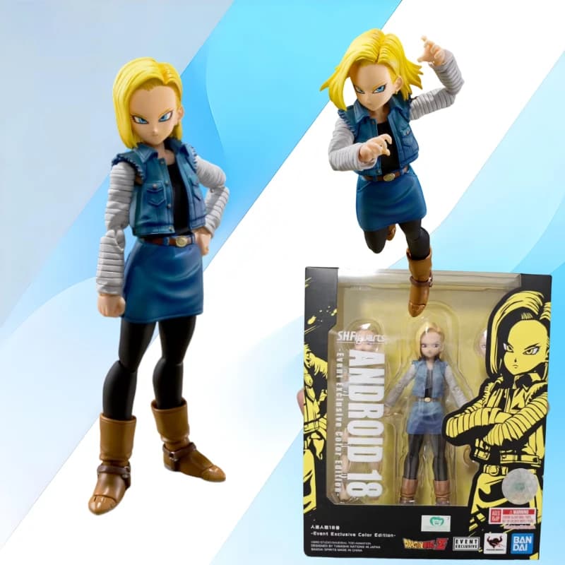 Disponibile - Bandai S.H.Figuarts Originale Dragon Ball Android 18 - Nuova Action Figure in Scatola - Personaggi Anime - Modellino da Collezione