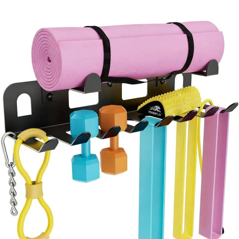 Multifunctional Fitness Wall Holders, Robust Gym Organizer for Strength and Training Equipment