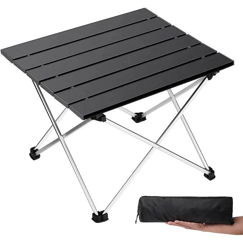 Portable Foldable Camping Table, Lightweight for Beach, Picnic, BBQ, Outdoor Cooking & Travel
