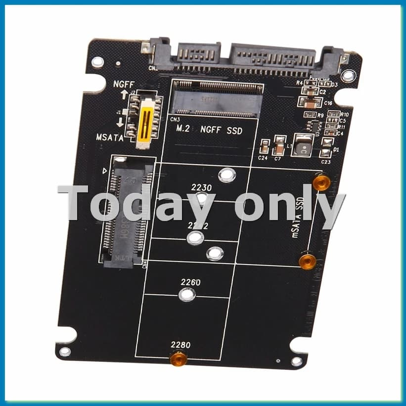 M.2 NGFF MSATA to USB 3.0 Adapter Converter Reader Card with SATA Cable Portable Flash Drive Support SATA SSD-A09I