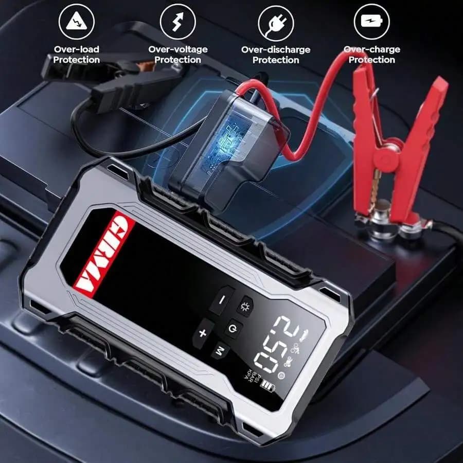 Avviatore di Emergenza Portatile 12V per Auto con Luce LED, Compatibile con Veicoli 12V, Uscita 20V