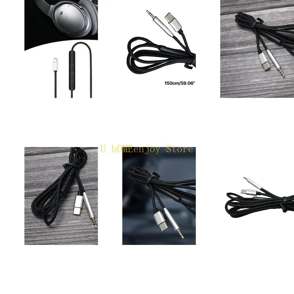 B0KF Cavo USB C sostitutivo per cuffie QC25/QC35/QC35II/QC45/NC700/Y40/Y45/Y50