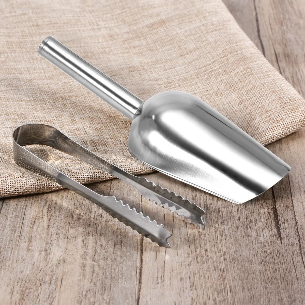5Pcs Stainless Steel Ice Scoop Set Dipper for Weddings Buffets Bars Candy Dessert Protein Powder Serving