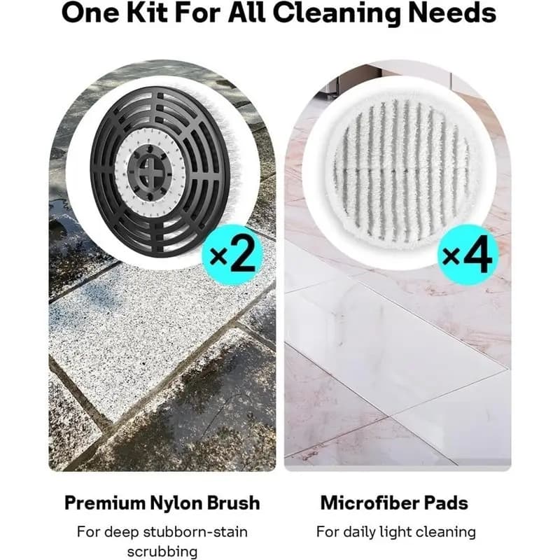 YANA35R For Shark S8001 S8002BRN S8200 S8201 S7001 S7201 Series Compatible Steam& Scrub Mop Heavy Duty Scrub Daily Clean Kit