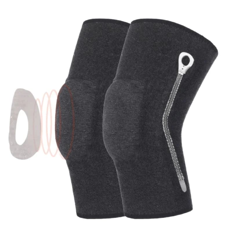 1 paio di manicotti di compressione per ginocchio con ioni di grafene, supporto per ginocchiera in tessuto infundito per alleviare il dolore, gonfiore, artrite, sport
