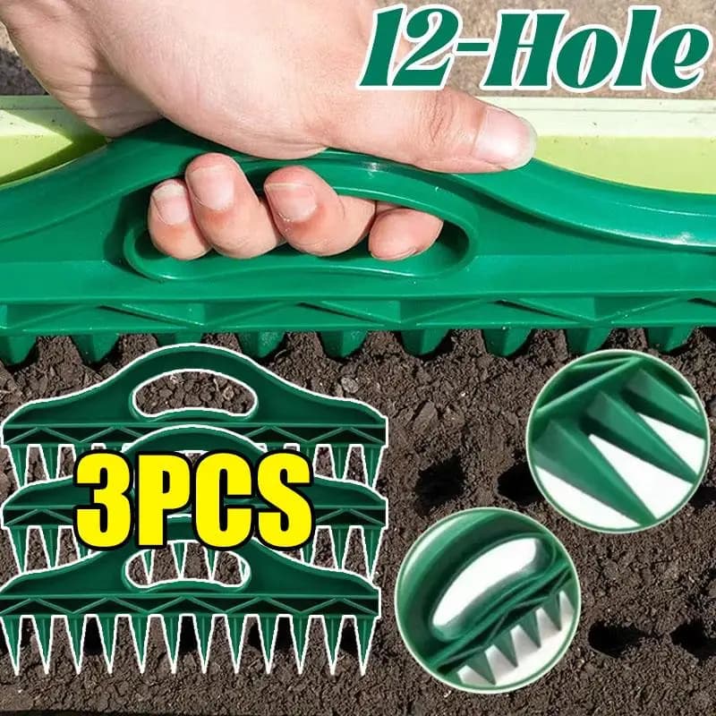 12-hole seed spacer and seed tool Model for planting garden with hole Dibber Efficient soil digging for planting of vegetable flowers