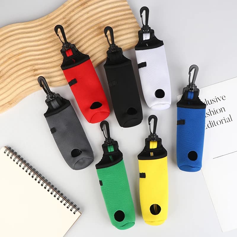 SXH 1Pz Porta Tee da Golf in Neoprene, Borsa Porta Palline da Golf, Portachiavi con Clip da Cintura, Accessori Regalo Portatili per Golf