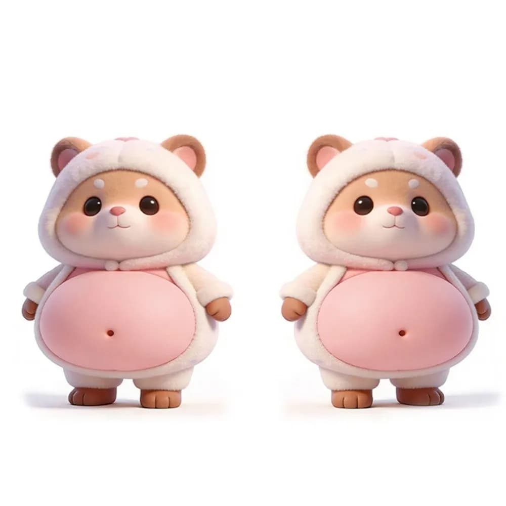 2 Pezzi Fermaporta a Forma di Animale, Design Silenzioso Autoadesivo, Adesivi 3D a Forma di Pancia, Protezione per Porta in Morbido Silicone