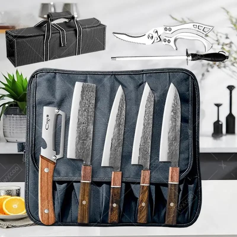 WXCOO Pocket Knife Folding Knife Stainless Steel Kitchen Vegetable Knife Fruit Peeler Meat Cleaver Tools Cooking Accessories
