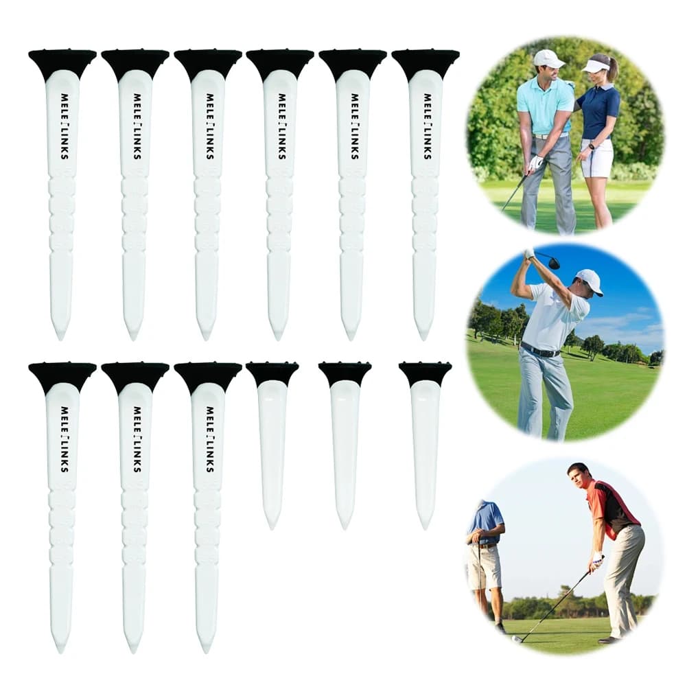 12Pcs Plastic Golf Tees Portable Golf Tack 5 Level Adjustable Height Golf Ball Nails Tees Golf Ball Holder Tees Golf Accessories