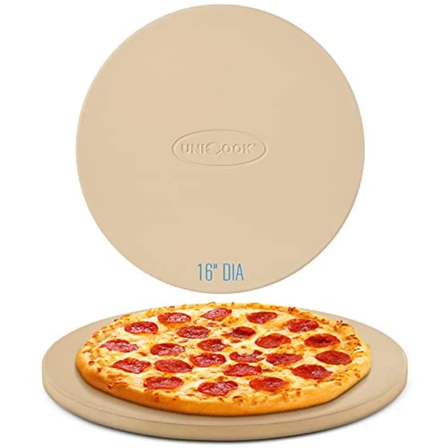 16 Inch Round Pizza Stone, Heavy Duty Cordierite Bread Baking Stone for Oven and Grill, Thermal Shock Resistant, Ideal for Baki