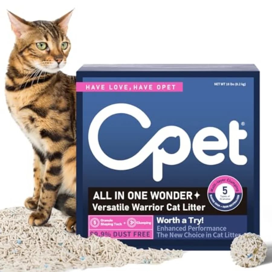 Mixed Tofu Bentonite Multi-Cat Cat Litter, Strong Fast Clumping Kitty Litter, 99.9% Dust Free and Low Tracking, High Absorbent