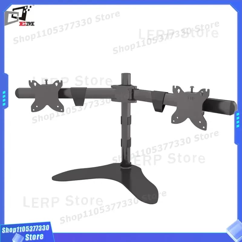 Dual Monitor Mount Aluminum Arm Height Adjustable VESA 100x100mm Stand for Two Screens Desk Clamp Free Rotation Ergonomic