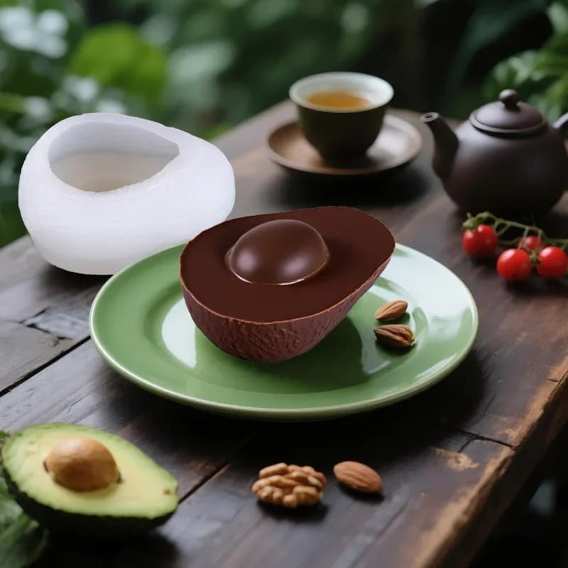 Stampi in silicone 3d avocado mangostano torta mousse fondente stampo al cioccolato dessert fai da te gelatina gelato strumenti per decorare torte