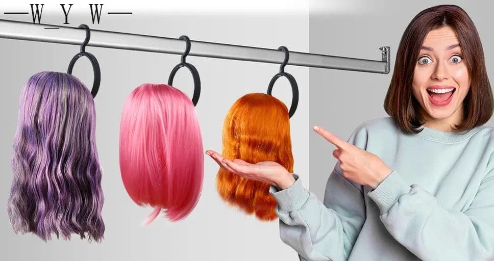 1 pcs wholesale hanging wig support for wig display styling hook for portable wig hairdryer durable wig support for hanging display tool
