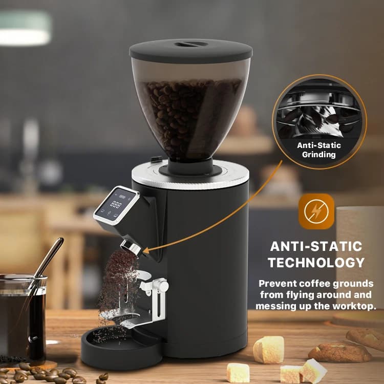 Coffee Grinding 64mm Stainless Steel Type 800g Large Capacity Electric Coffee Grinder Machine