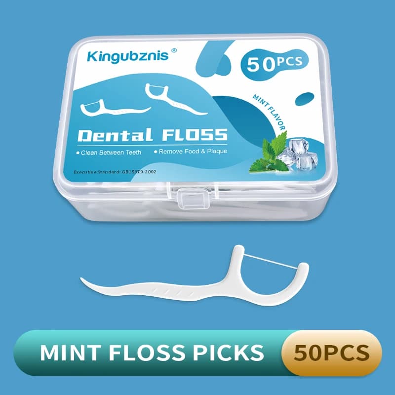 50/500pcs Flavor Dental Floss Sticks Minty Toothpicks With Thread Dental Flosser Picks Clean Between Teeth Oral Hygiene Care