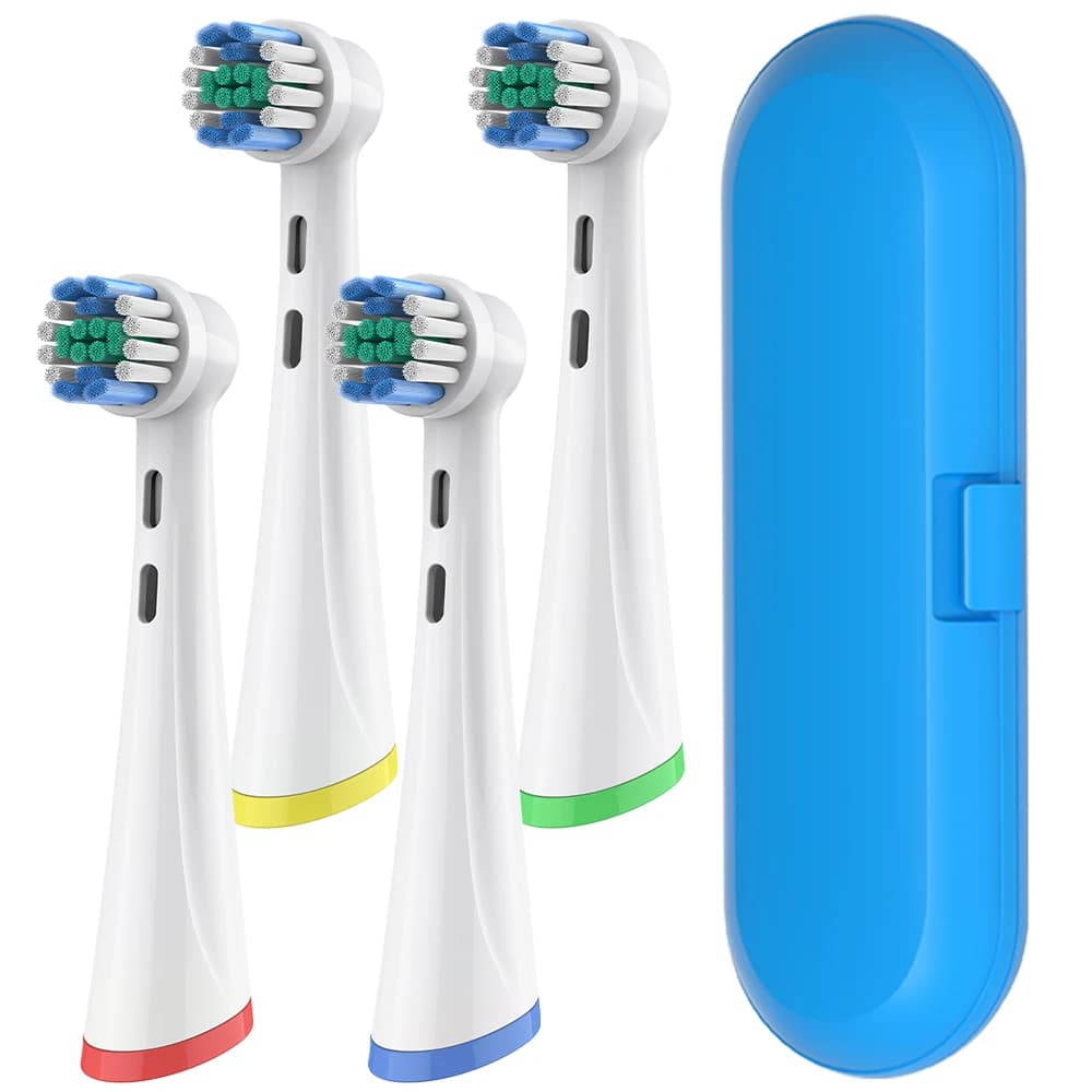 Contenitore da viaggio per spazzolino e testine di ricambio rotanti compatibili con lo spazzolino elettrico Oral B iO 2/3/4/5/6/7/8/9/10