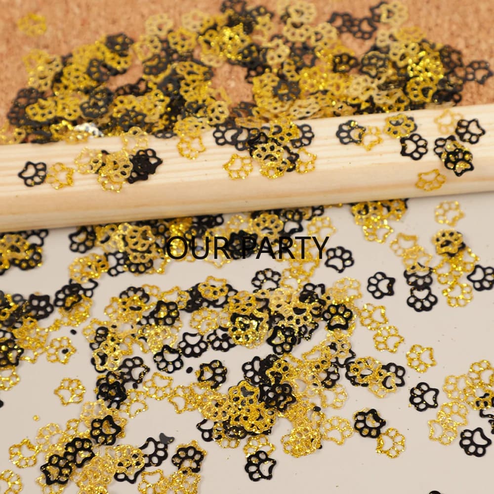 15g Mini Cane Gatto Artiglio Artiglio Paillettes Glitter Coriandoli Tavolo Spatter per Animali Domestici Tema Compleanno Baby Shower Decorazioni per feste