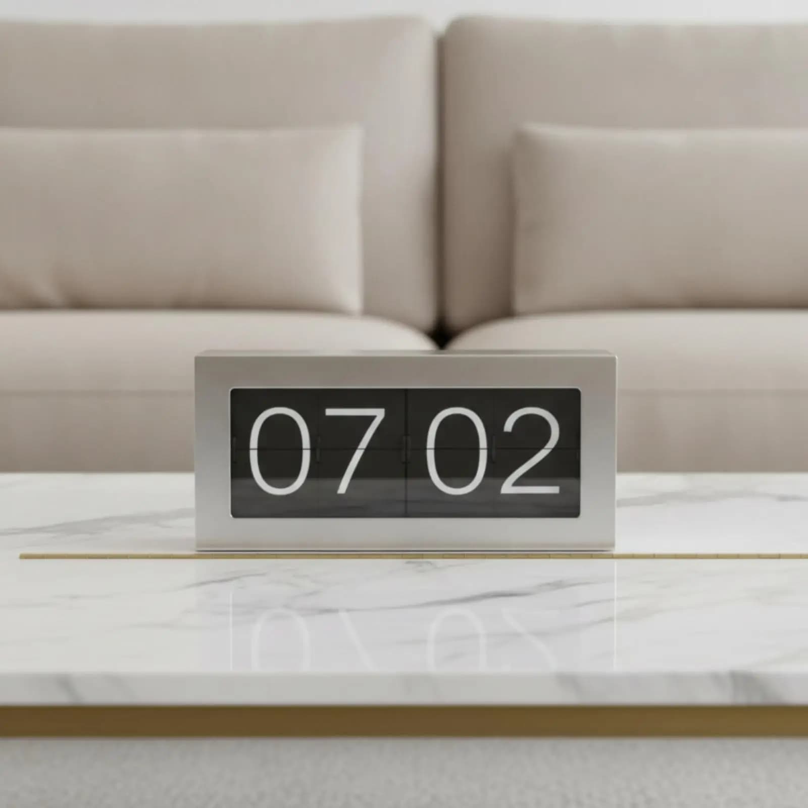 Automatic Page Clock Vintage Mechanical Flip Clock Tabletop Digital Desk Clock for Living Room Workspace